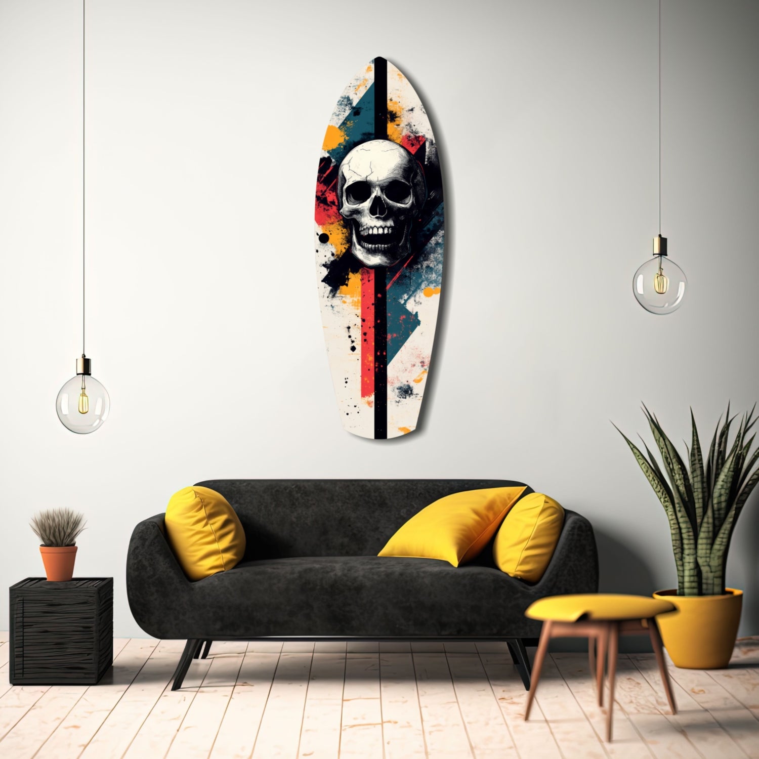 Skull Glass Wall Art.