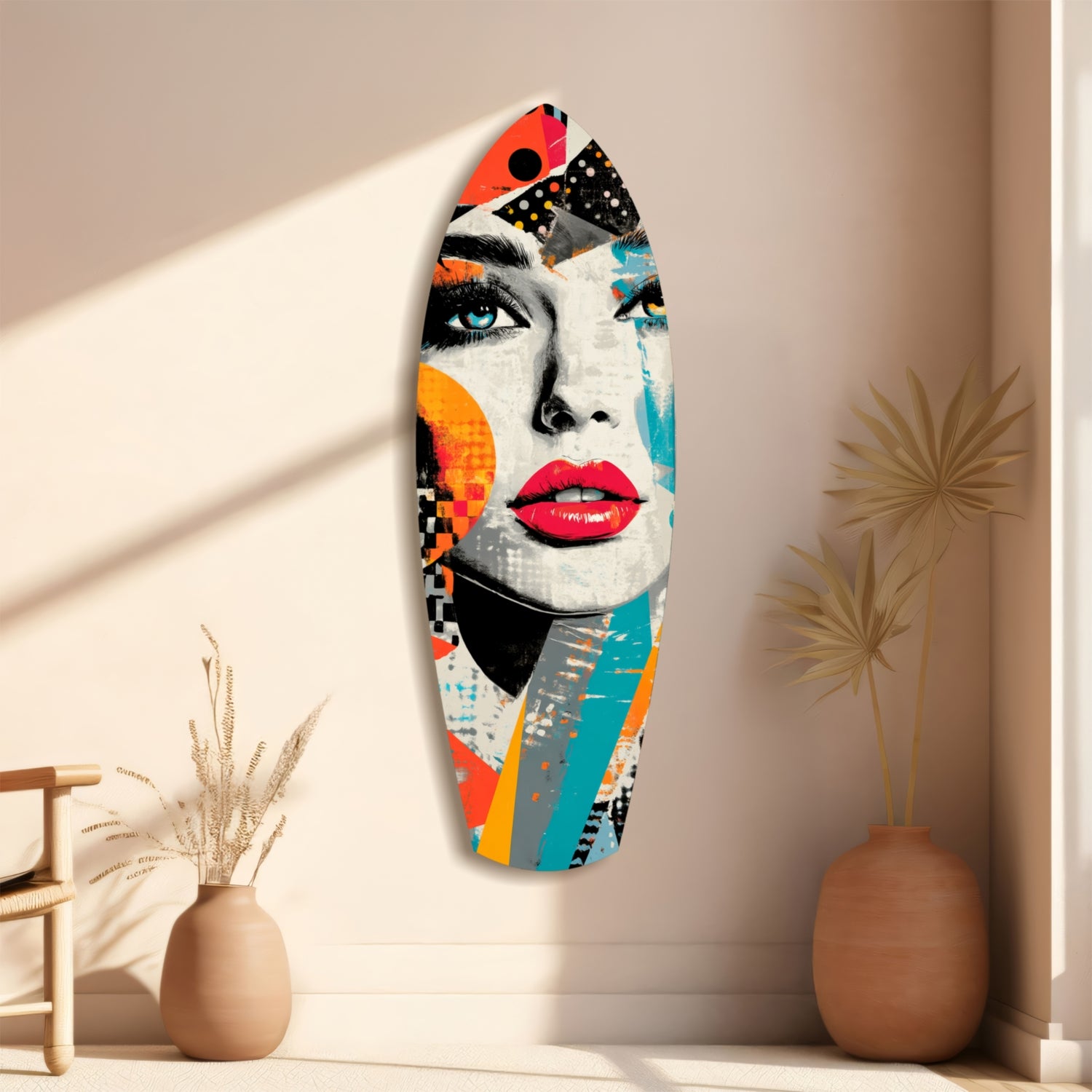 Woman in Style Glass Wall Art.