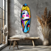 Vintage Woman Glass Wall Art.