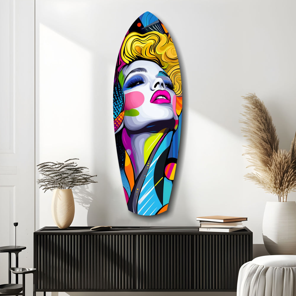 Vintage Woman Glass Wall Art.