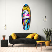 Vintage Woman Glass Wall Art.