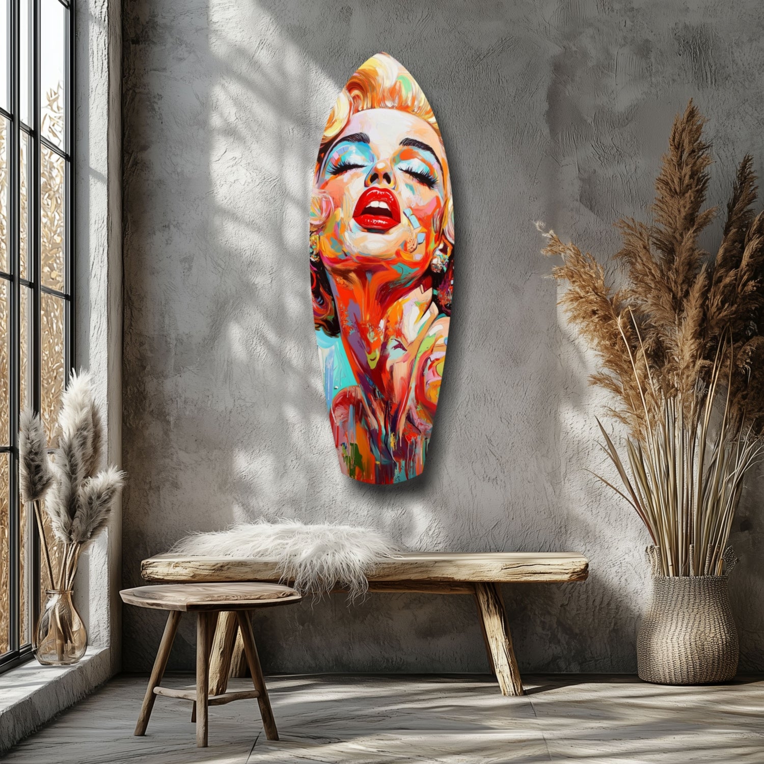 Marilyn Monroe Vintage Dreams Glass Wall Art.