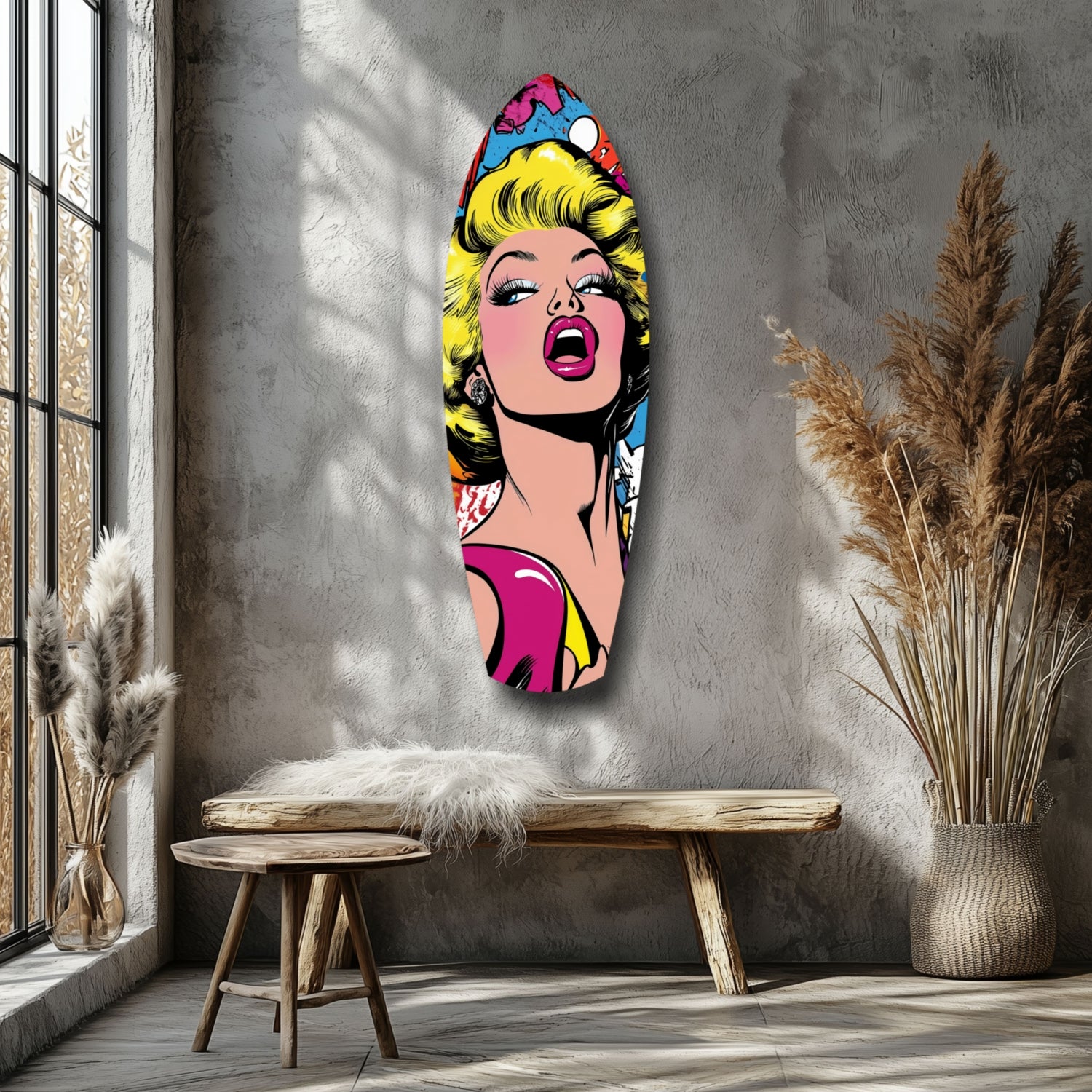 Marilyn Monroe Popart Glass Wall Art.
