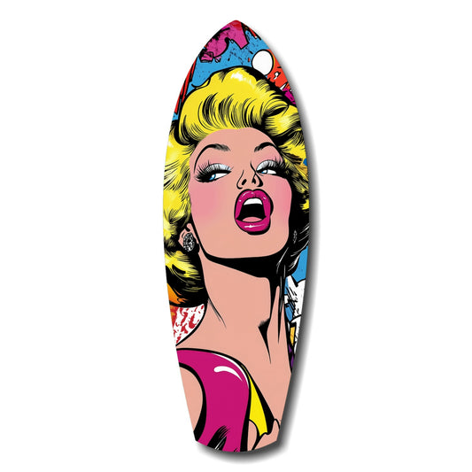 Blonde Starlet Popart Glass Wall Art
