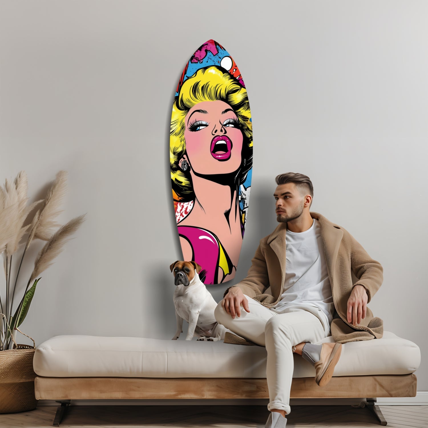 Marilyn Monroe Popart Glass Wall Art.