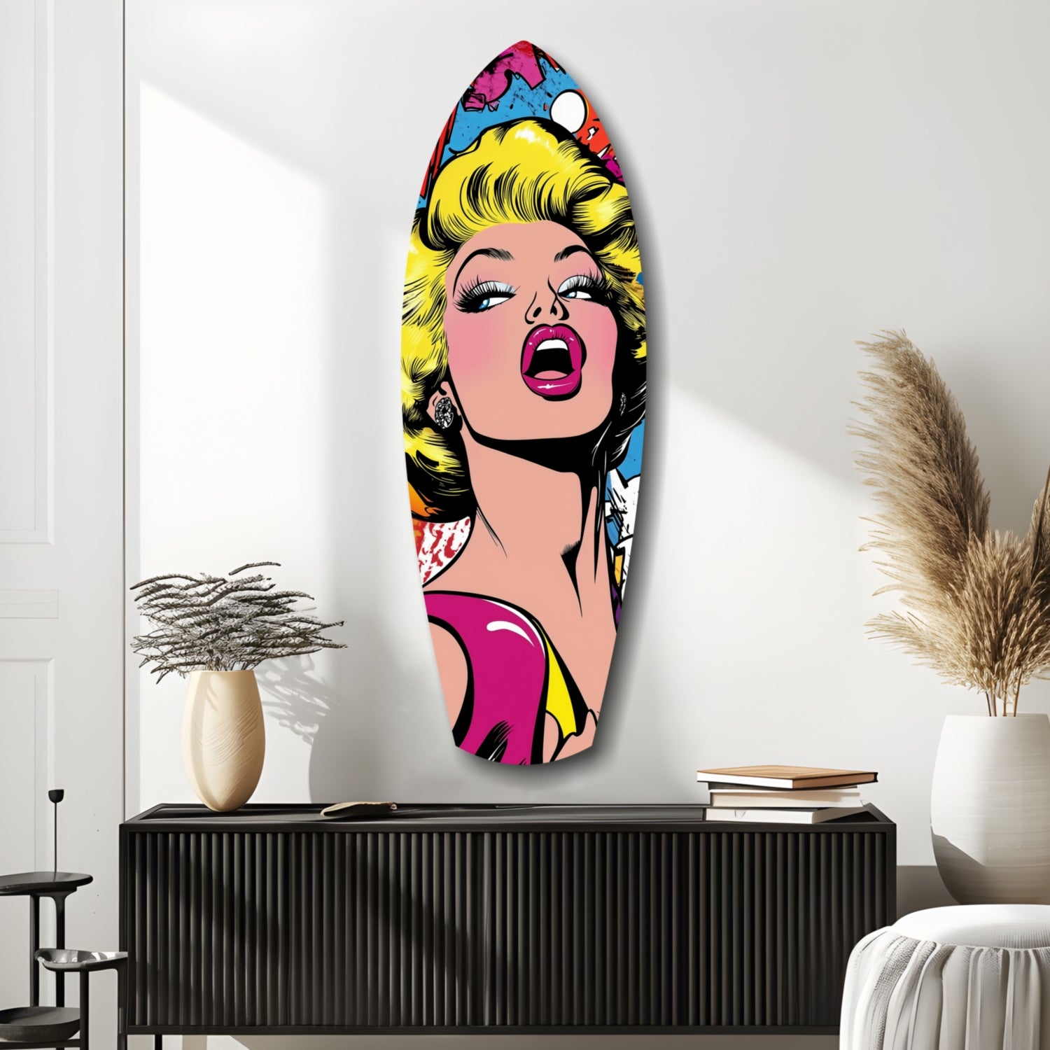 Marilyn Monroe Popart Glass Wall Art.