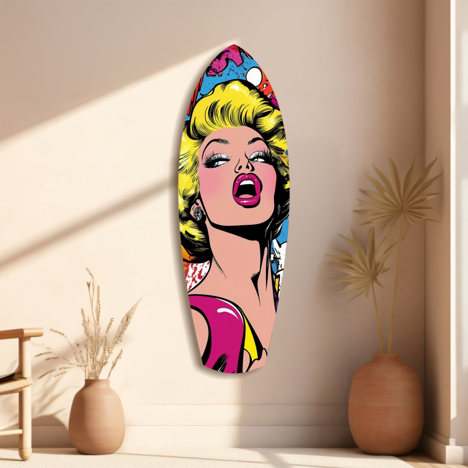Marilyn Monroe Popart Glass Wall Art.