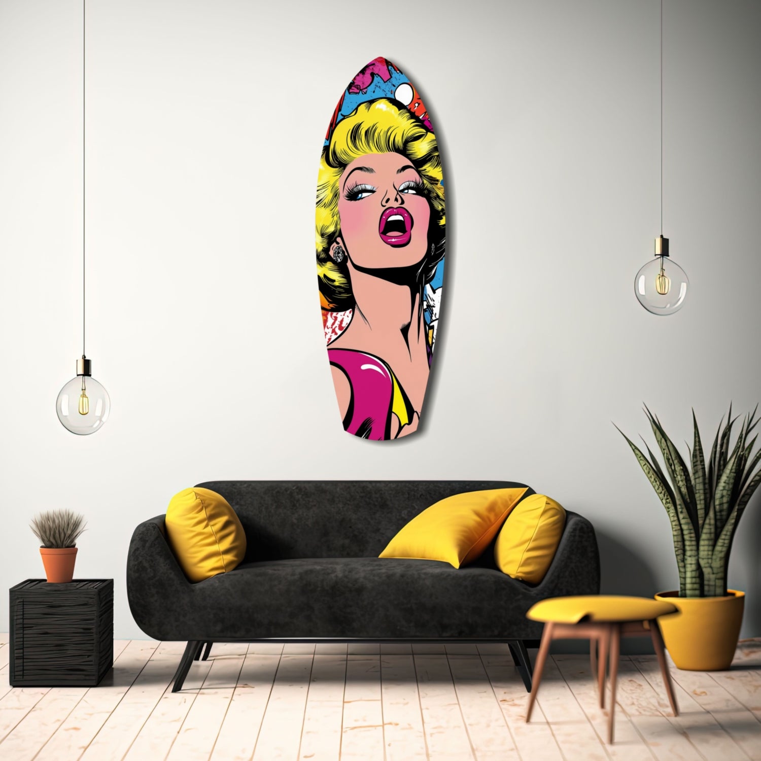 Marilyn Monroe Popart Glass Wall Art.