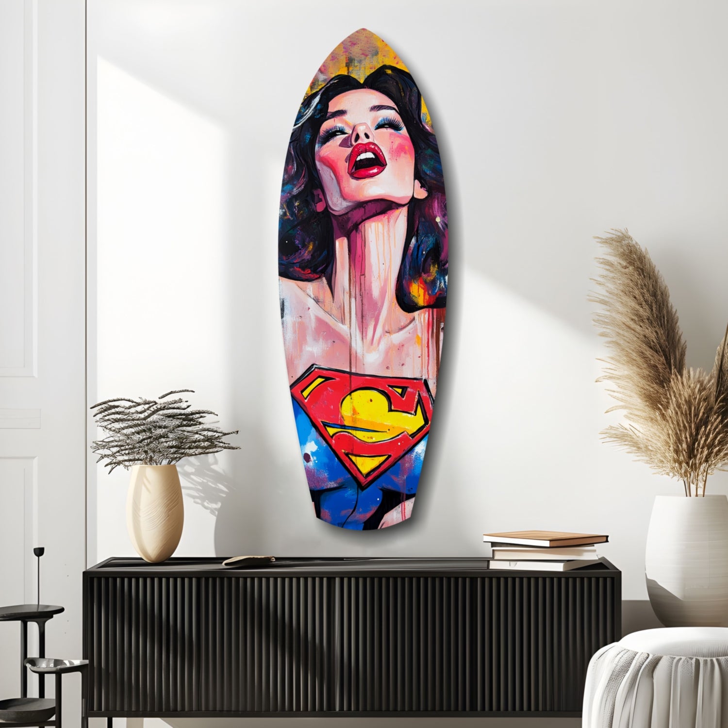 Supergirl Glass Wall Art.
