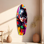 Shadowed Vigilante Glass Wall Art.