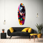 Shadowed Vigilante Glass Wall Art.
