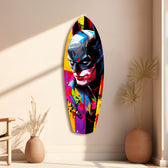 Shadowed Vigilante Glass Wall Art.