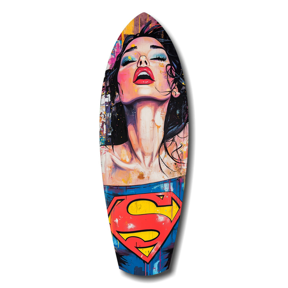Supergirl Glass Wall Art.