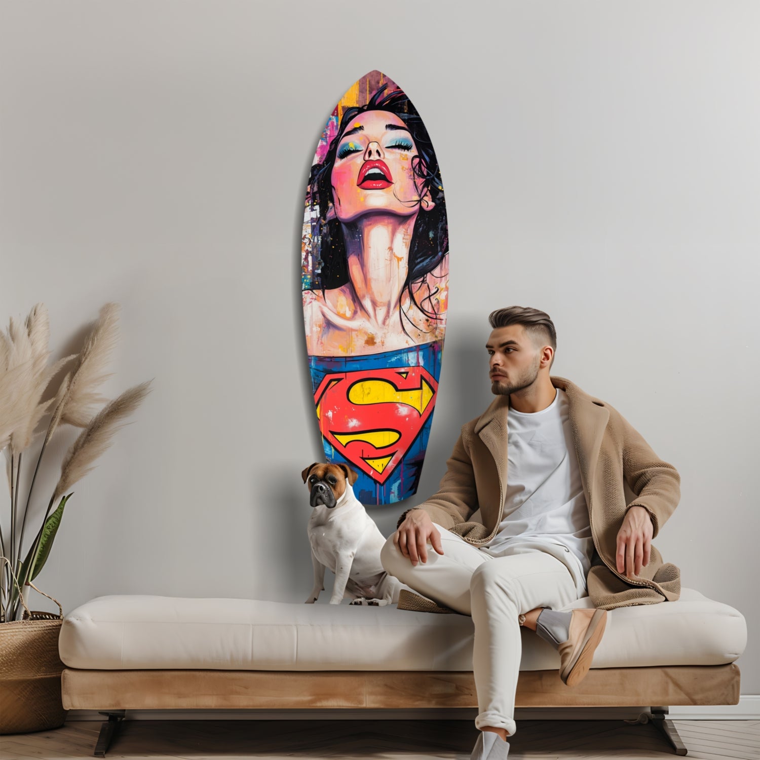 Supergirl Glass Wall Art.