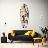Marilyn in Vintage Swim Suit Glass Wall Art.