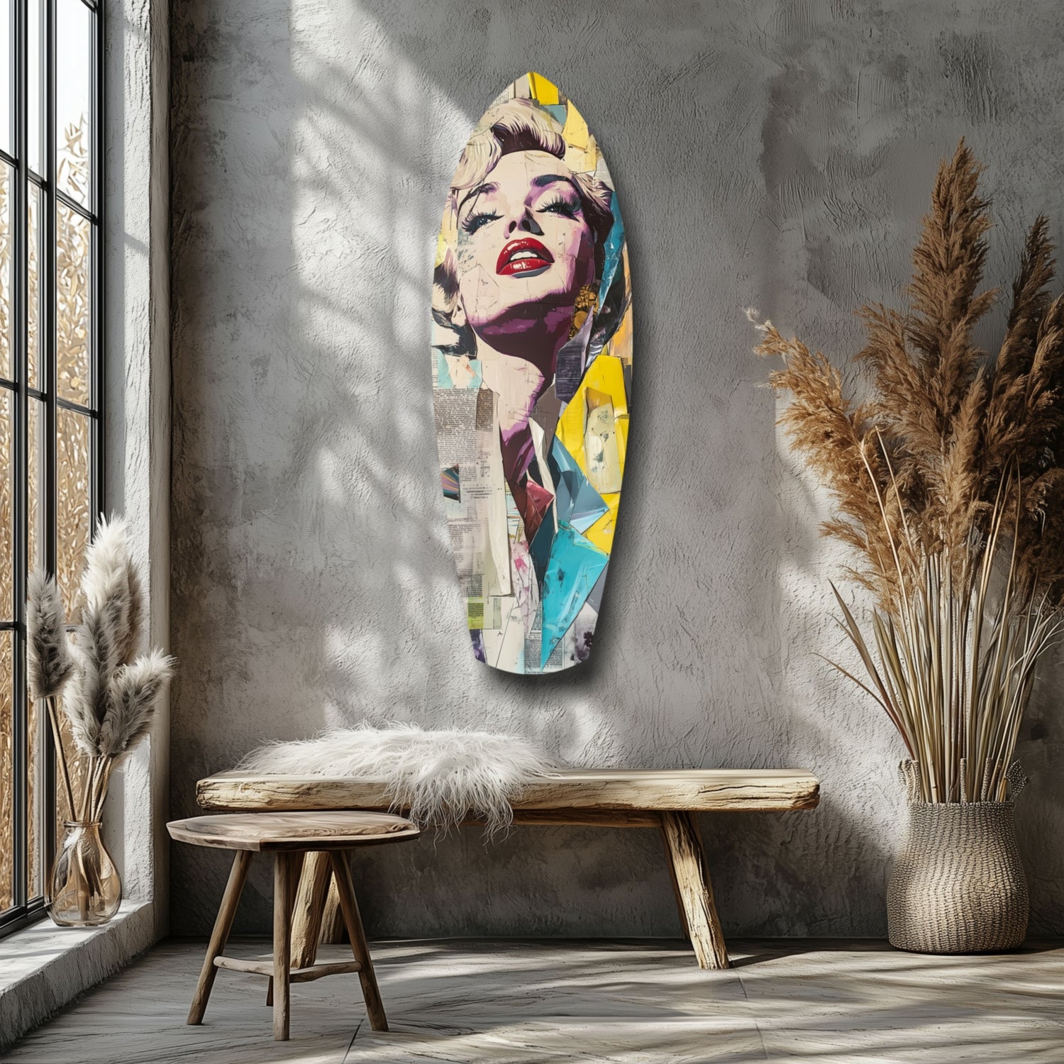 Marilyn Monroe Glass Wall Art.