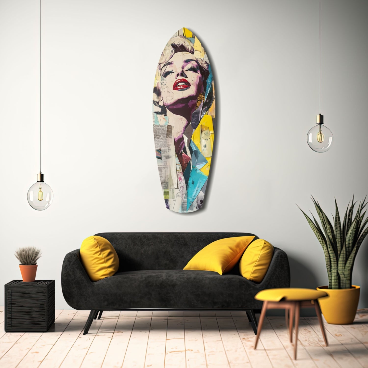 Marilyn Monroe Glass Wall Art.