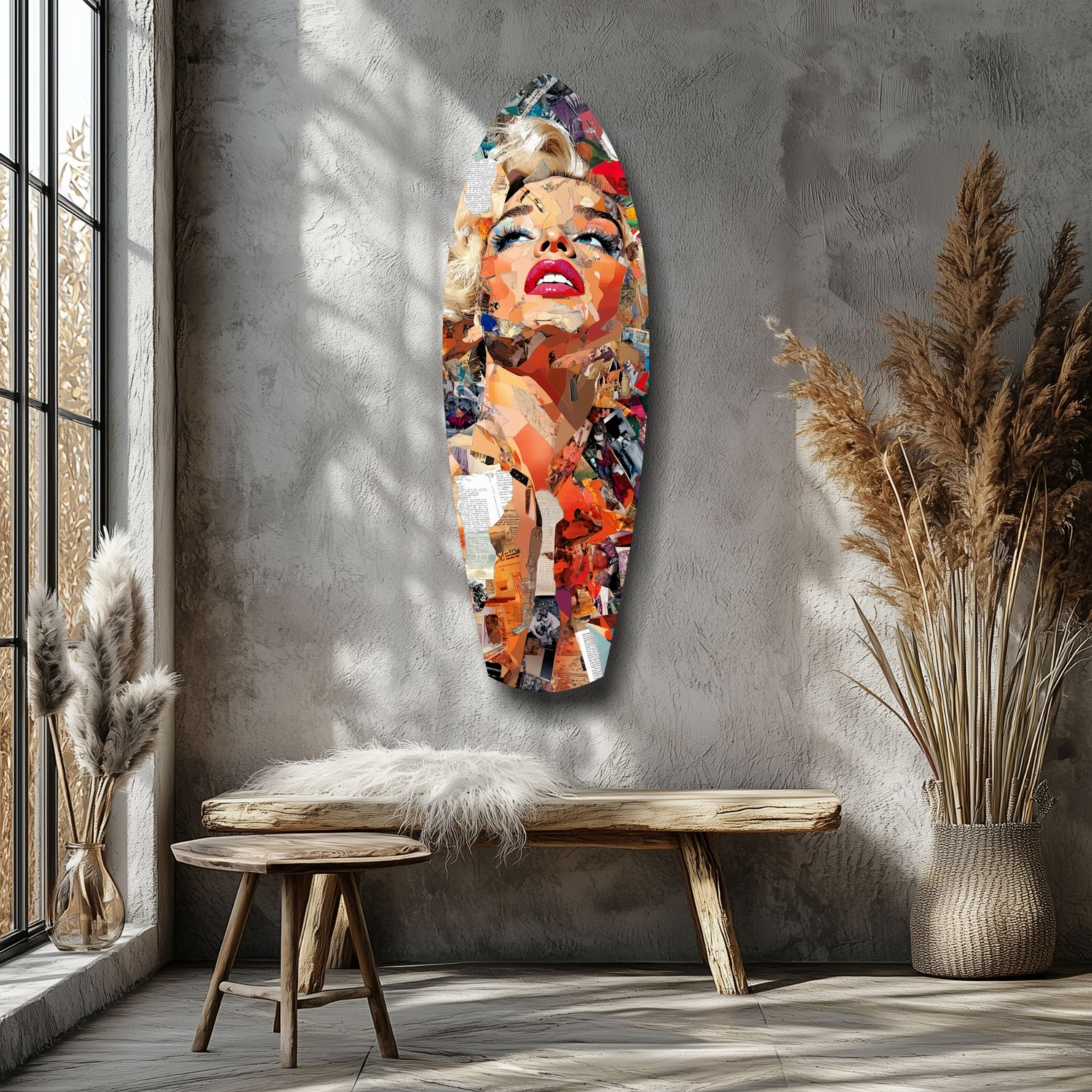 Marilyn Monroe The Shiniest Star Glass Wall Art.