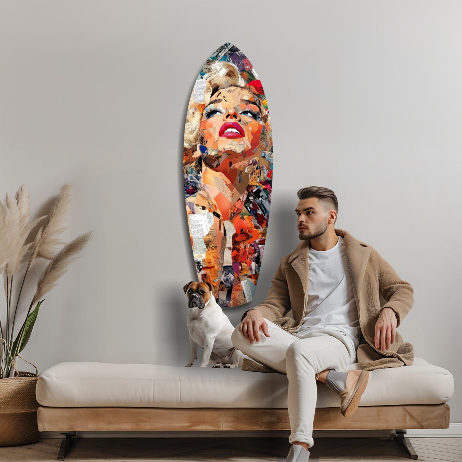 Marilyn Monroe The Shiniest Star Glass Wall Art.