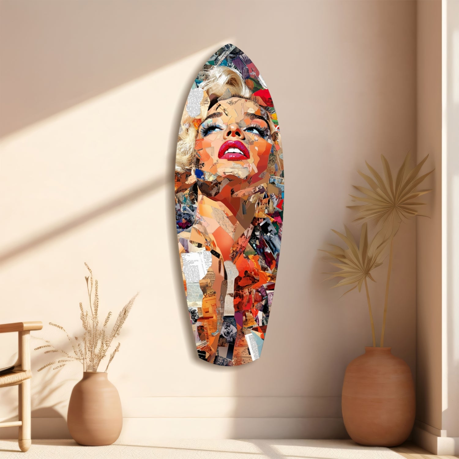 Marilyn Monroe The Shiniest Star Glass Wall Art.