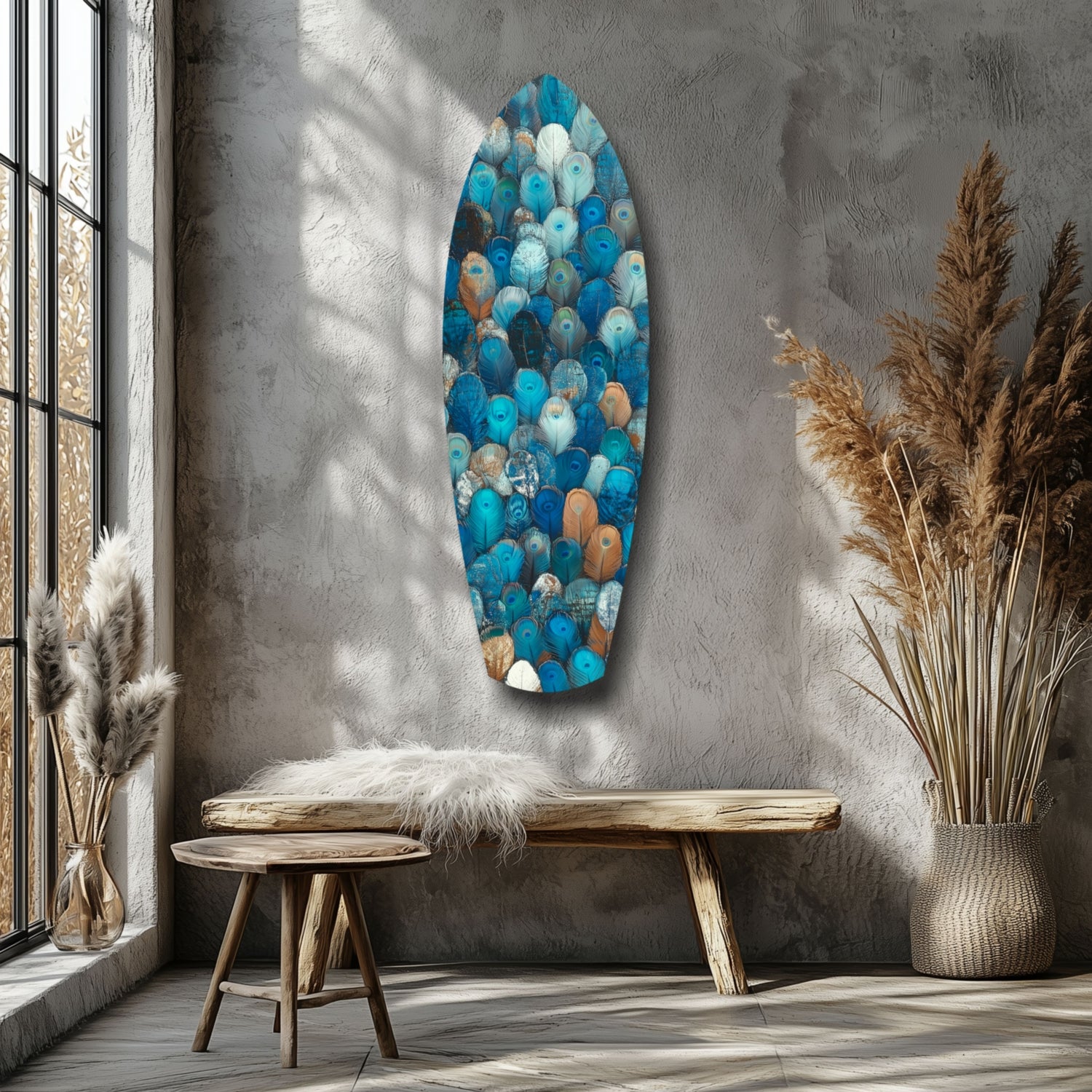 Feathers of the Haven Glass Wall Art.