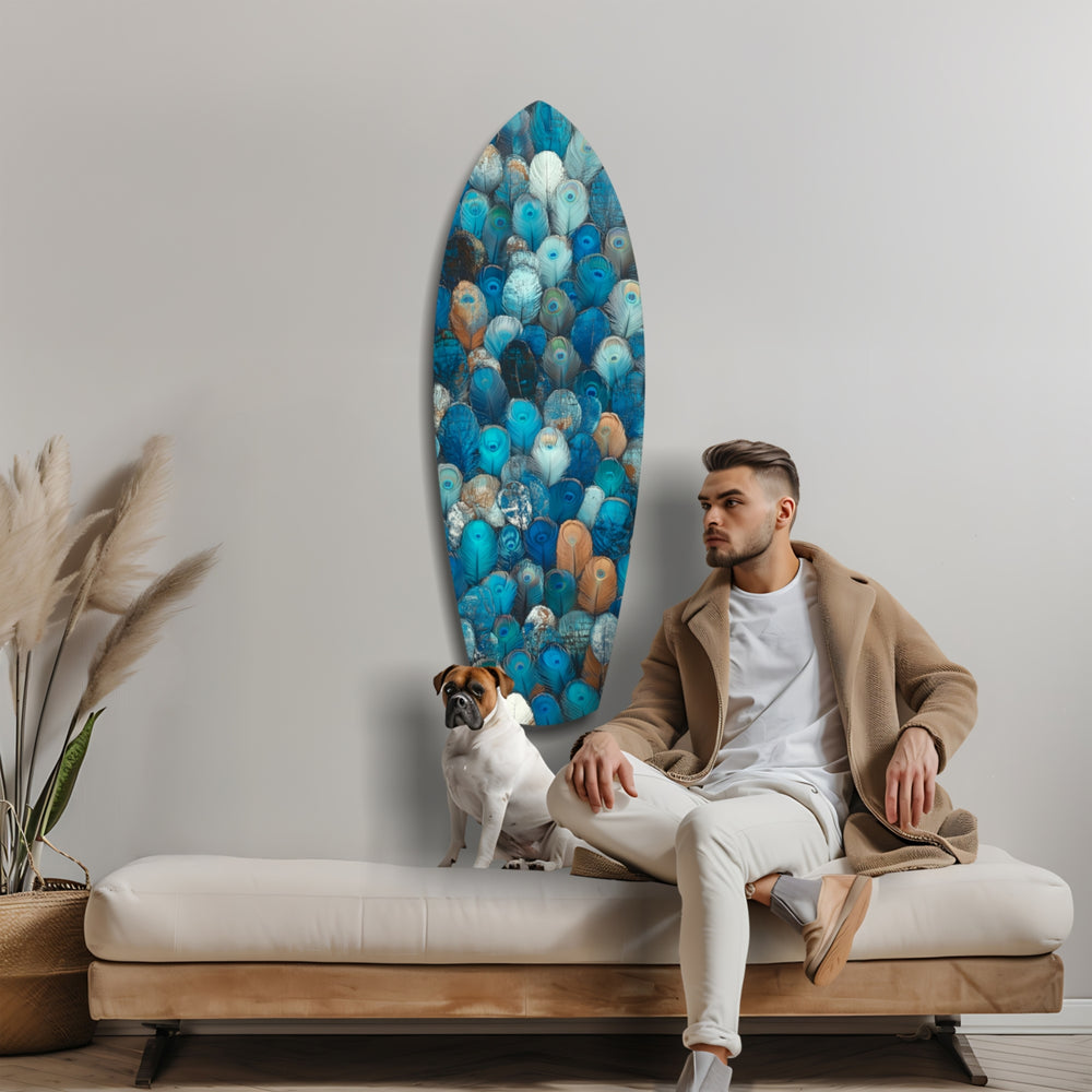 Feathers of the Haven Glass Wall Art.