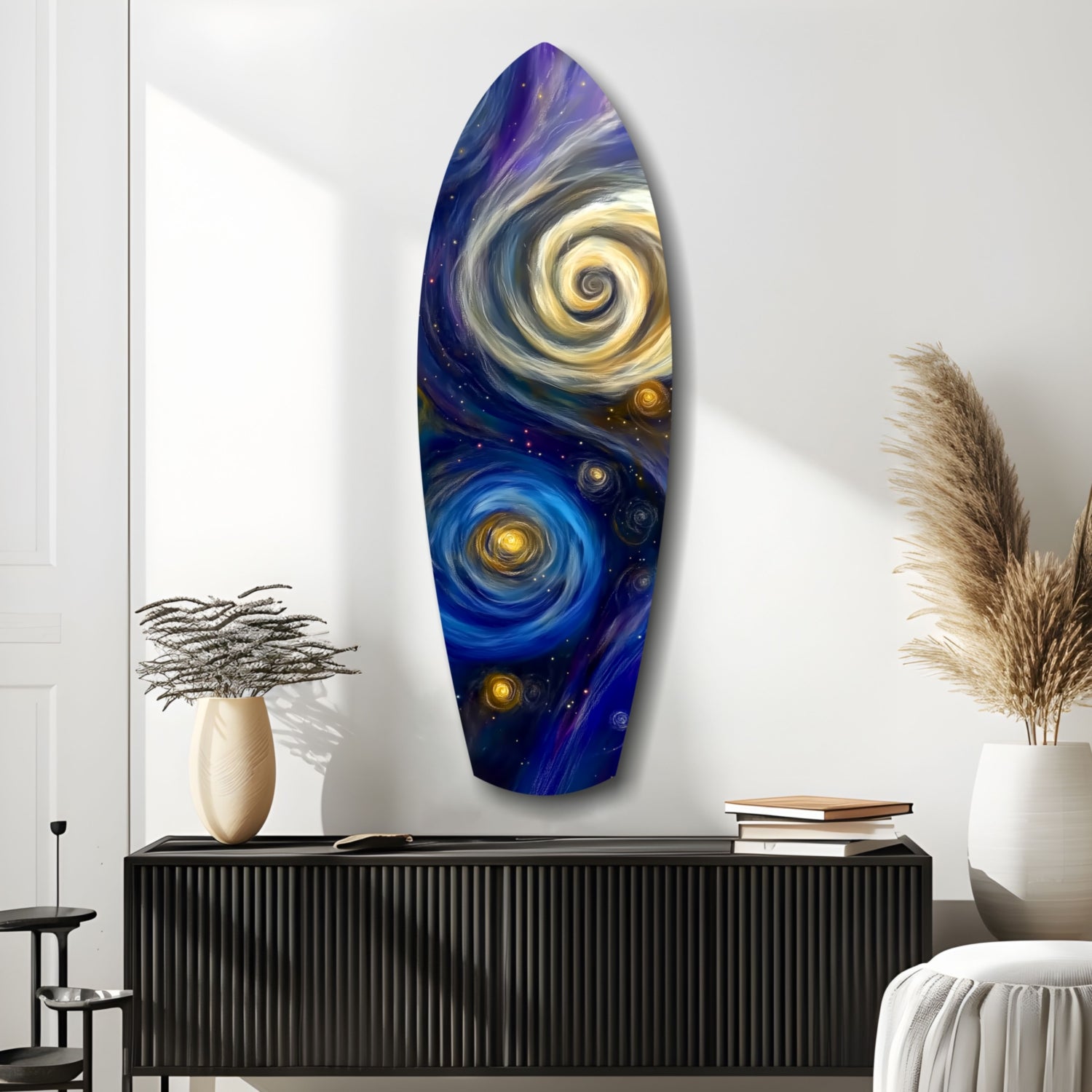 Kinetic Cosmos Glass Wall Art.