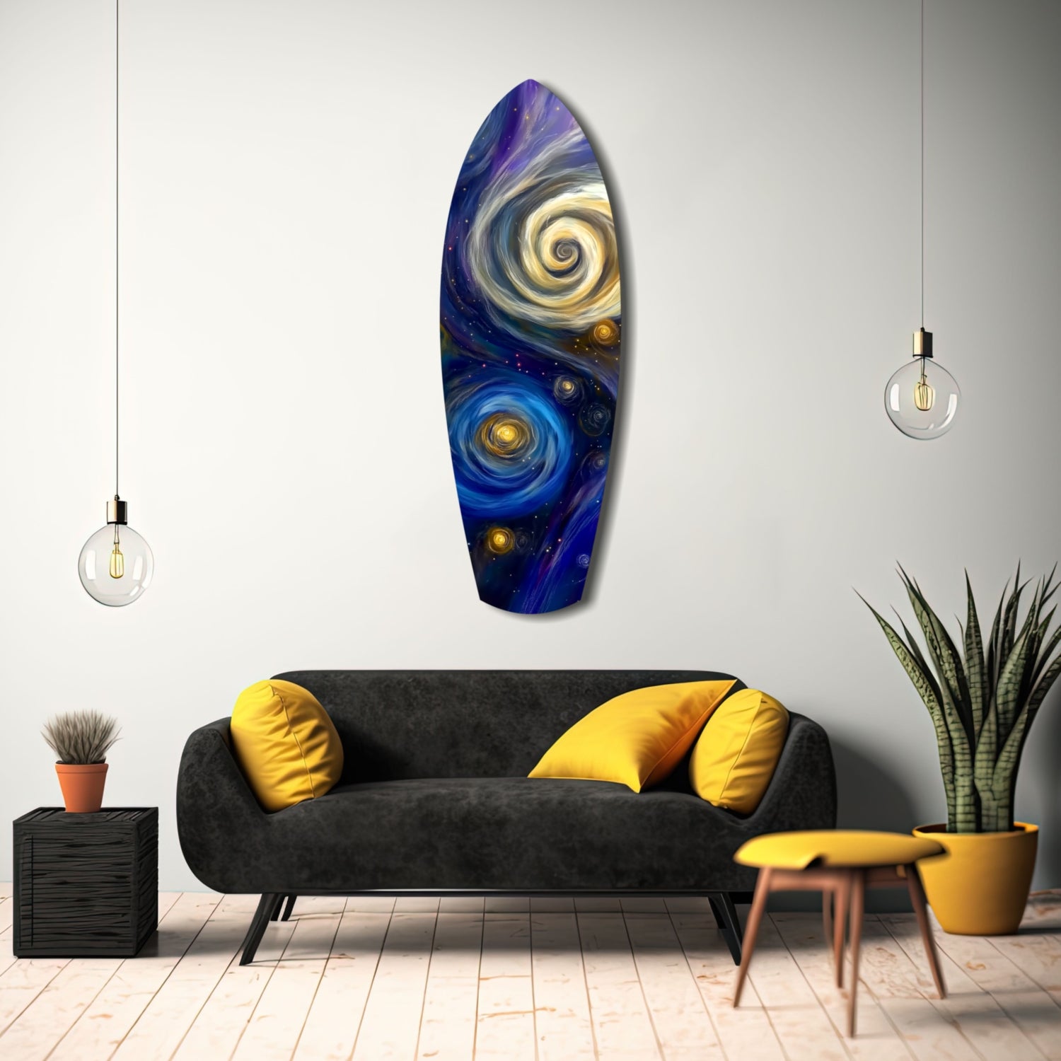Kinetic Cosmos Glass Wall Art.