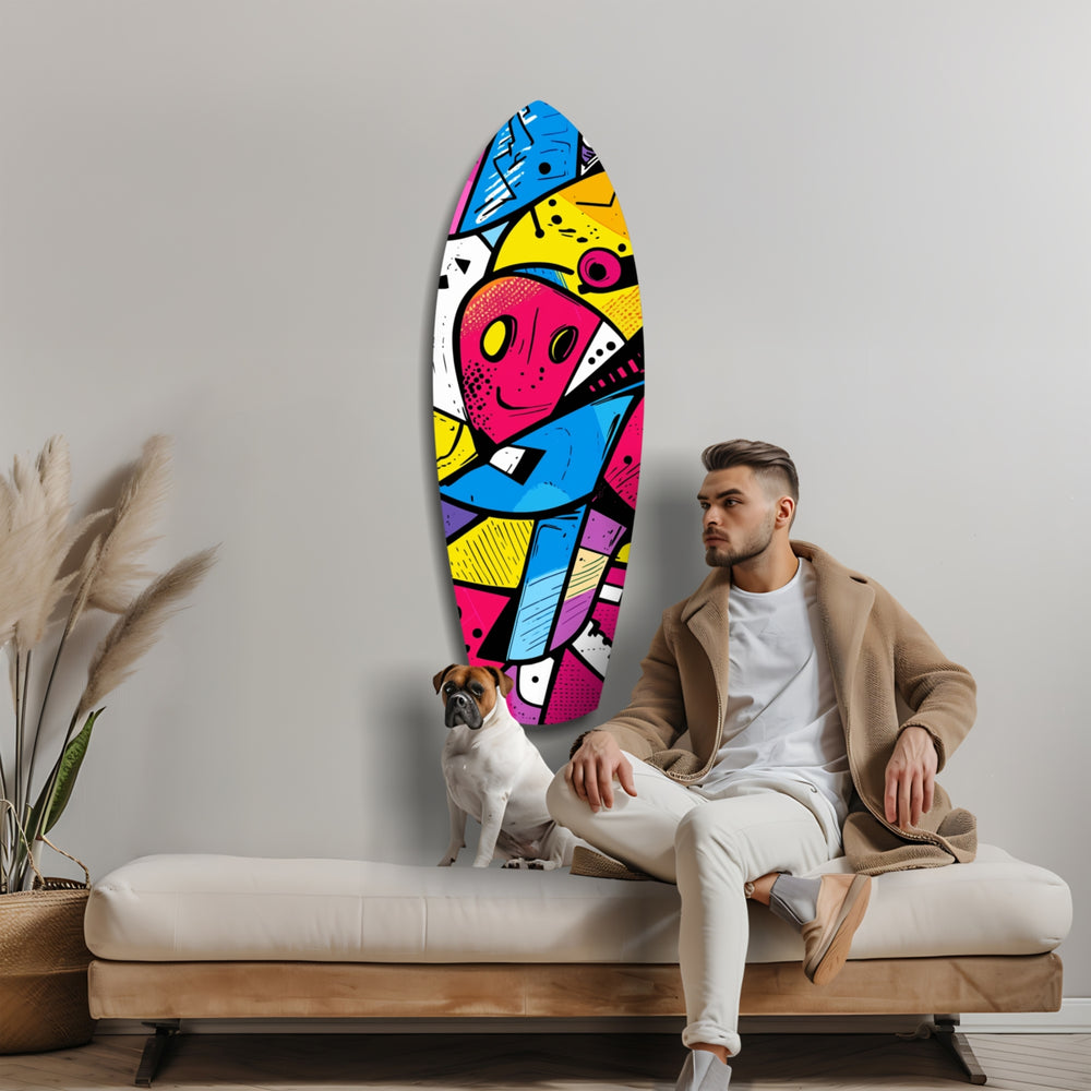 Colors of Geometry Glass Wall Art.