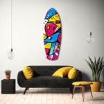 Colors of Geometry Glass Wall Art.