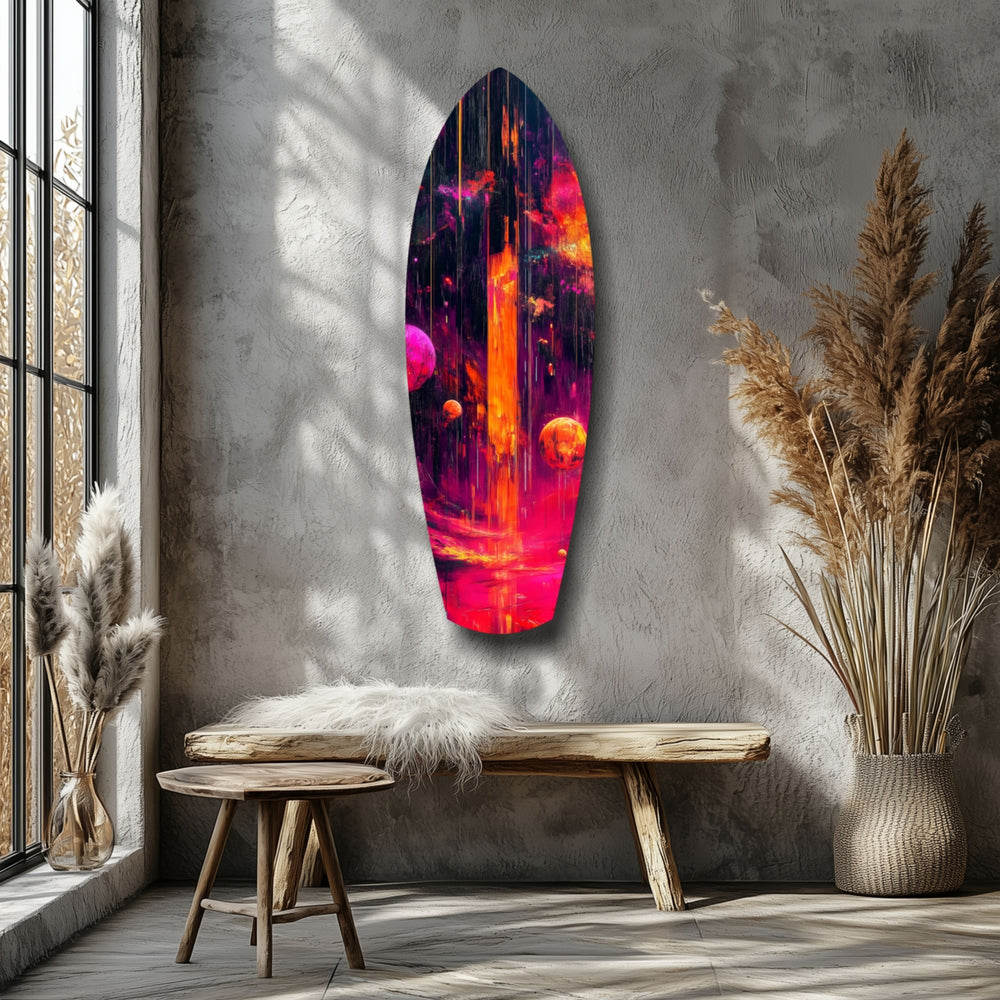Kinetic Cosmos Glass Wall Art.