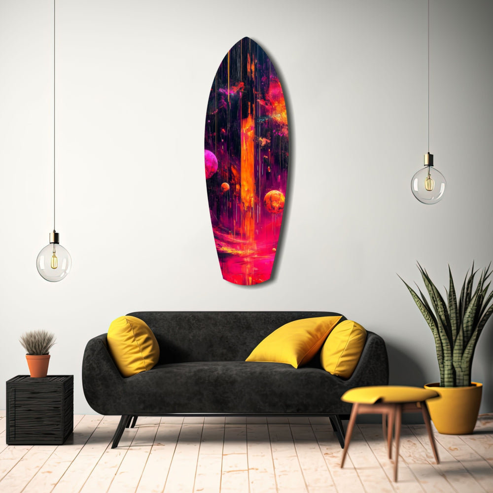 Kinetic Cosmos Glass Wall Art.