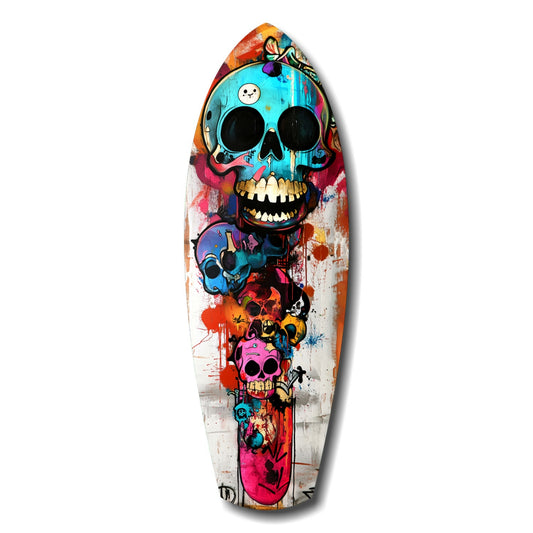 Street Soul Graffiti Skulls Glass Wall Art.