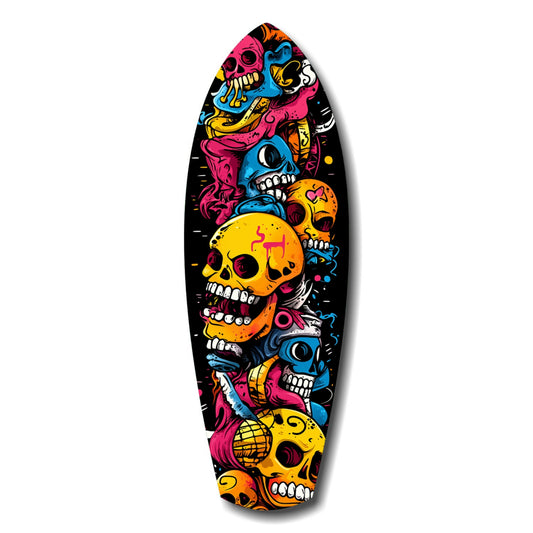 Street Soul Graffiti Skulls Glass Wall Art.