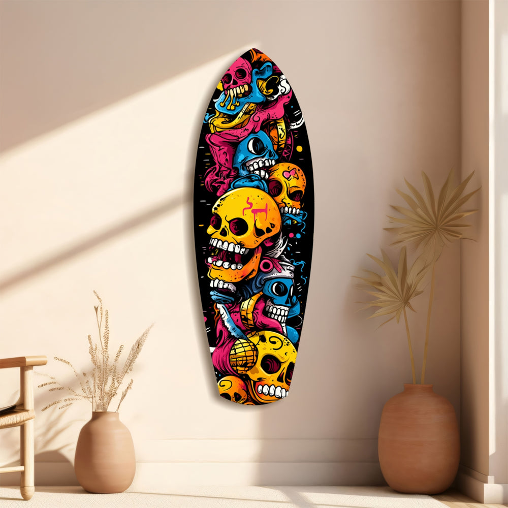 Street Soul Graffiti Skulls Glass Wall Art.