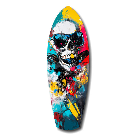 Street Soul Graffiti Skulls Glass Wall Art.