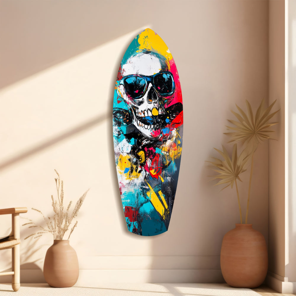 Street Soul Graffiti Skulls Glass Wall Art.