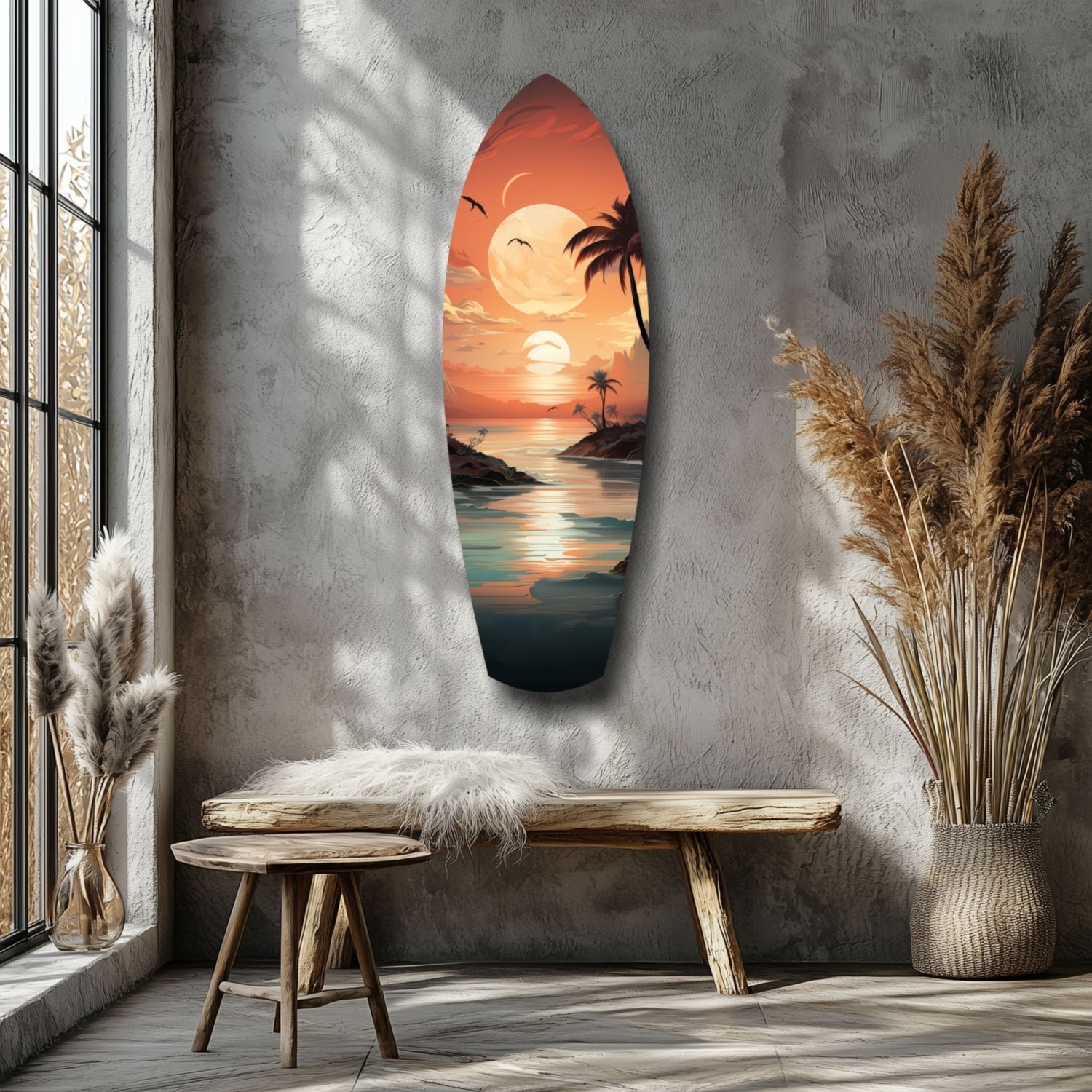 Sunset Dreams in the Ocean Glass Wall Art.
