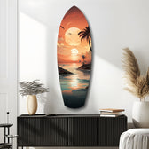 Sunset Dreams in the Ocean Glass Wall Art.