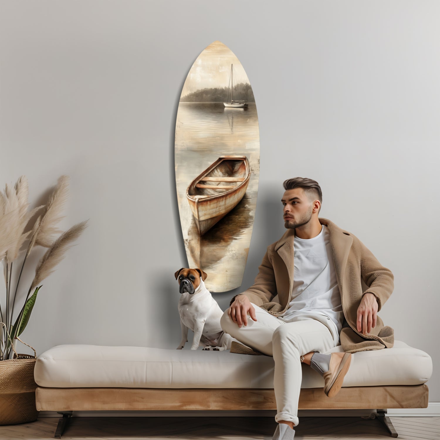 Drift of Solitude Glass Wall Art.