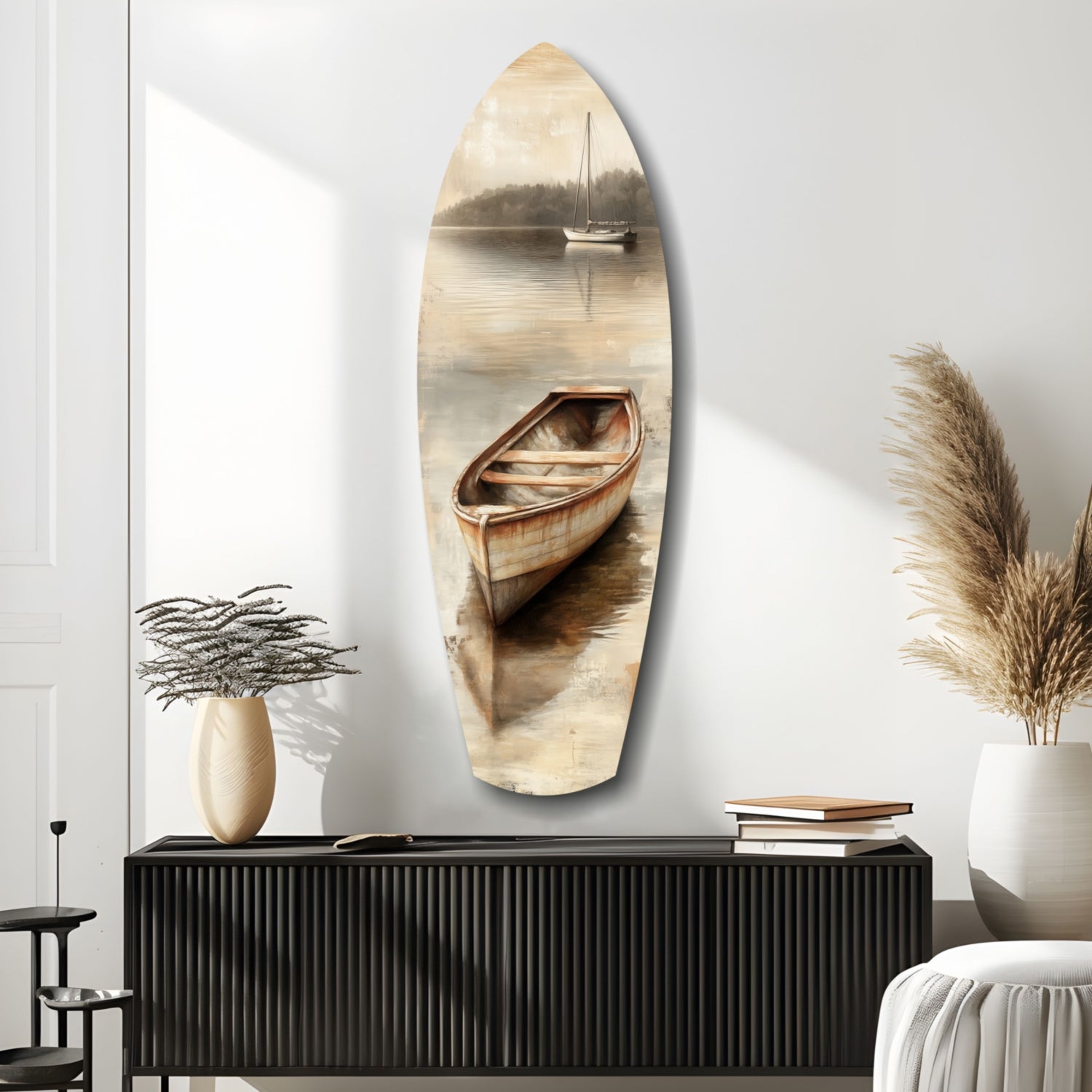 Drift of Solitude Glass Wall Art.