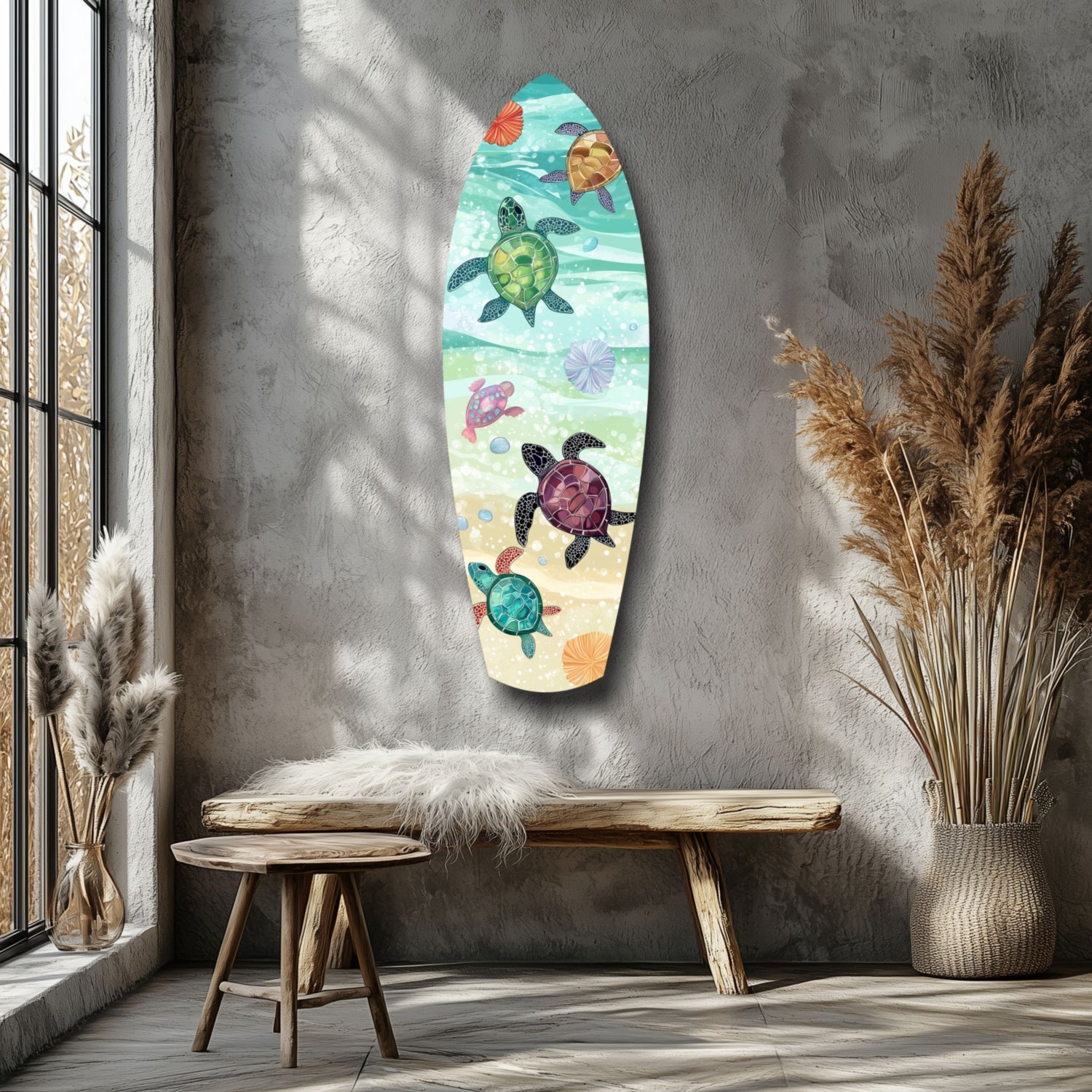 Caretta Caretta Glass Wall Art.