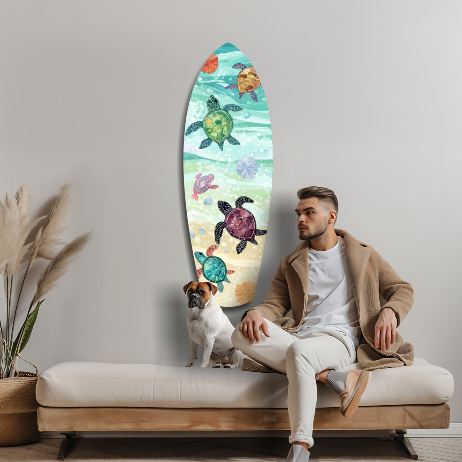 Caretta Caretta Glass Wall Art.