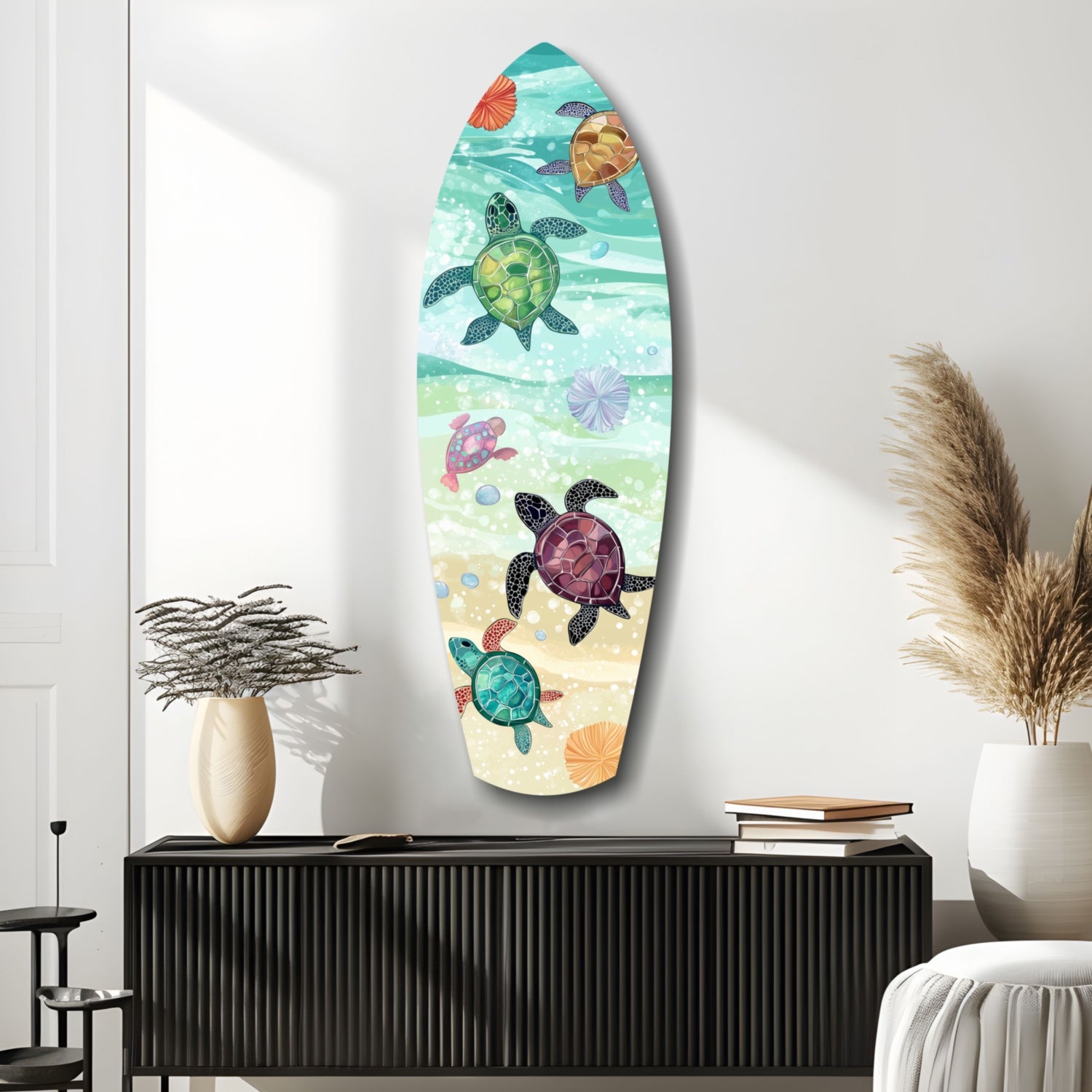 Caretta Caretta Glass Wall Art.