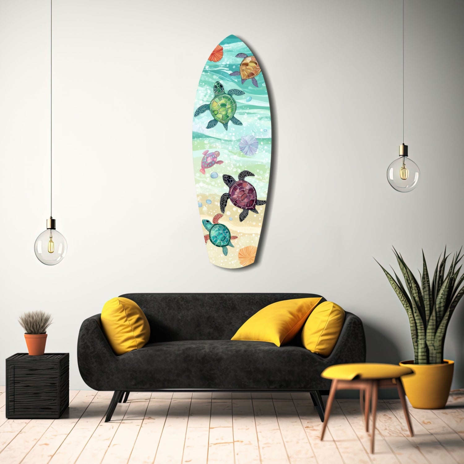 Caretta Caretta Glass Wall Art.