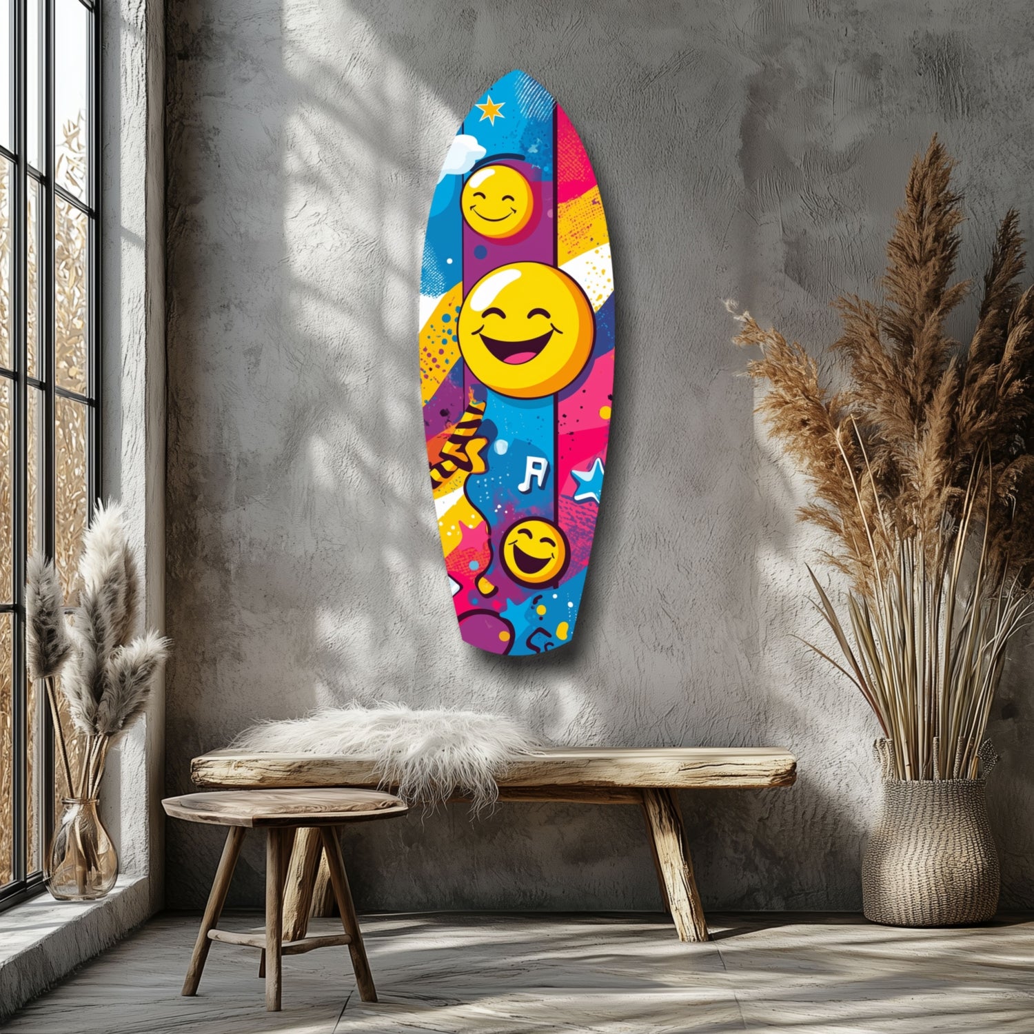 Smiley Glass Wall Art.