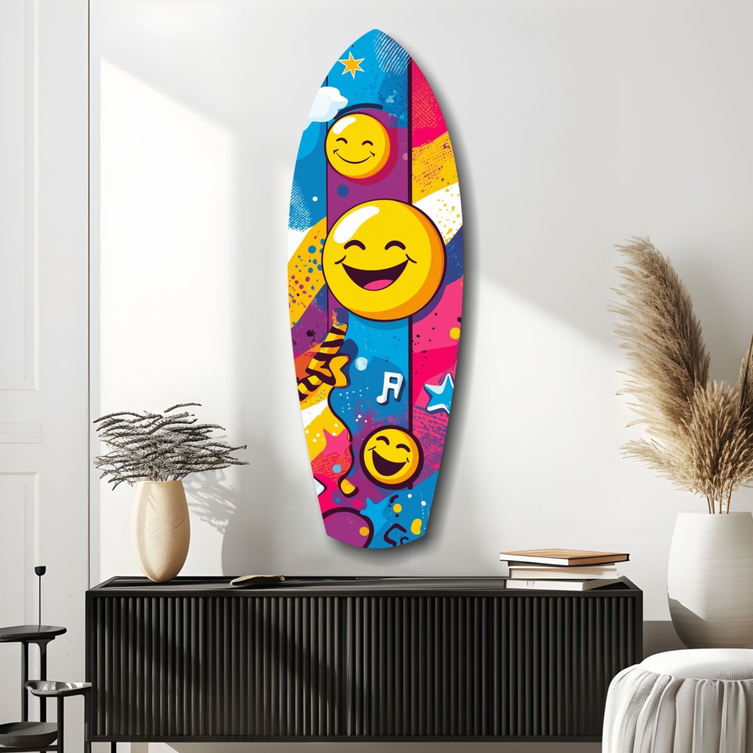 Smiley Glass Wall Art.