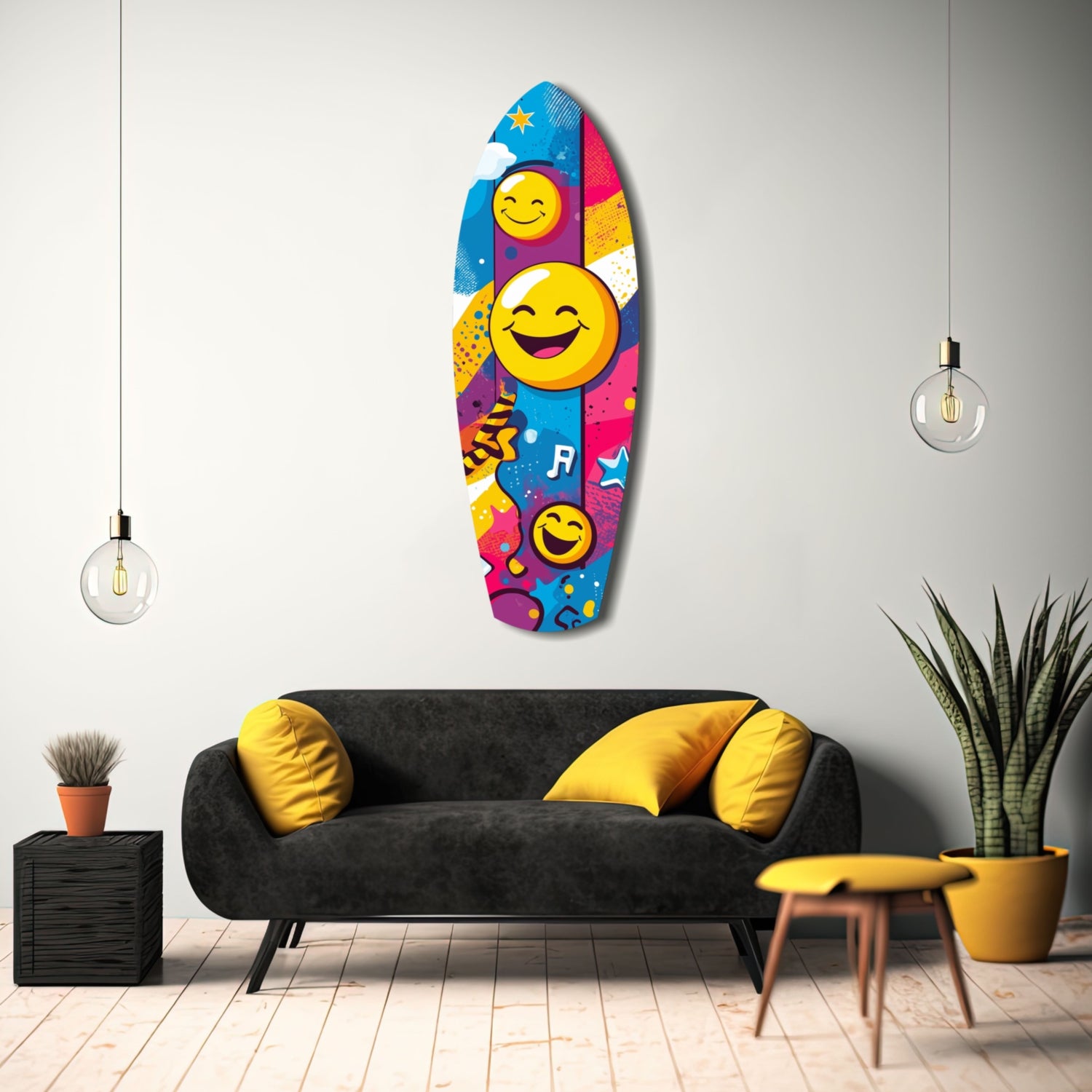 Smiley Glass Wall Art.