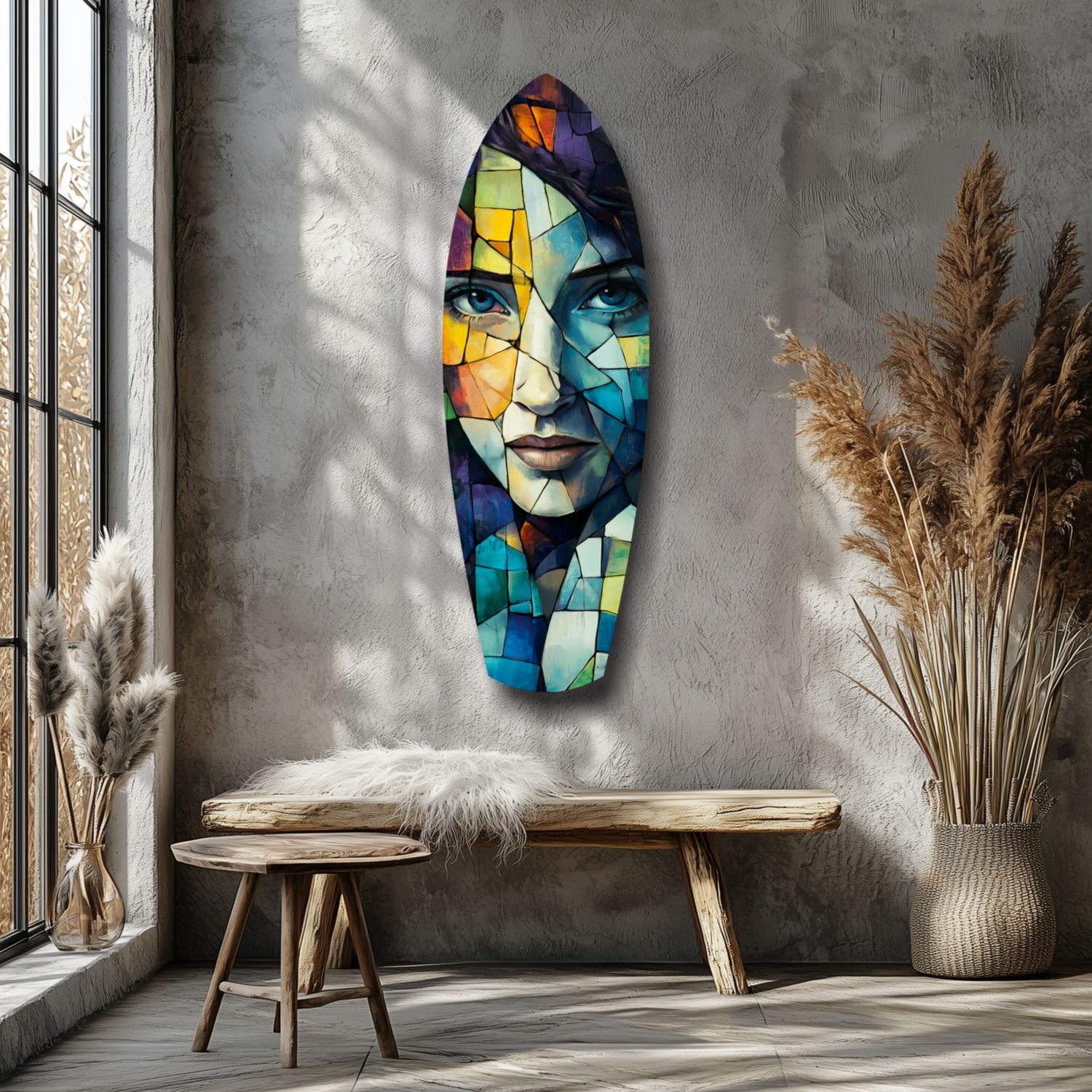Fragmented Beauty Glass Wall Art.