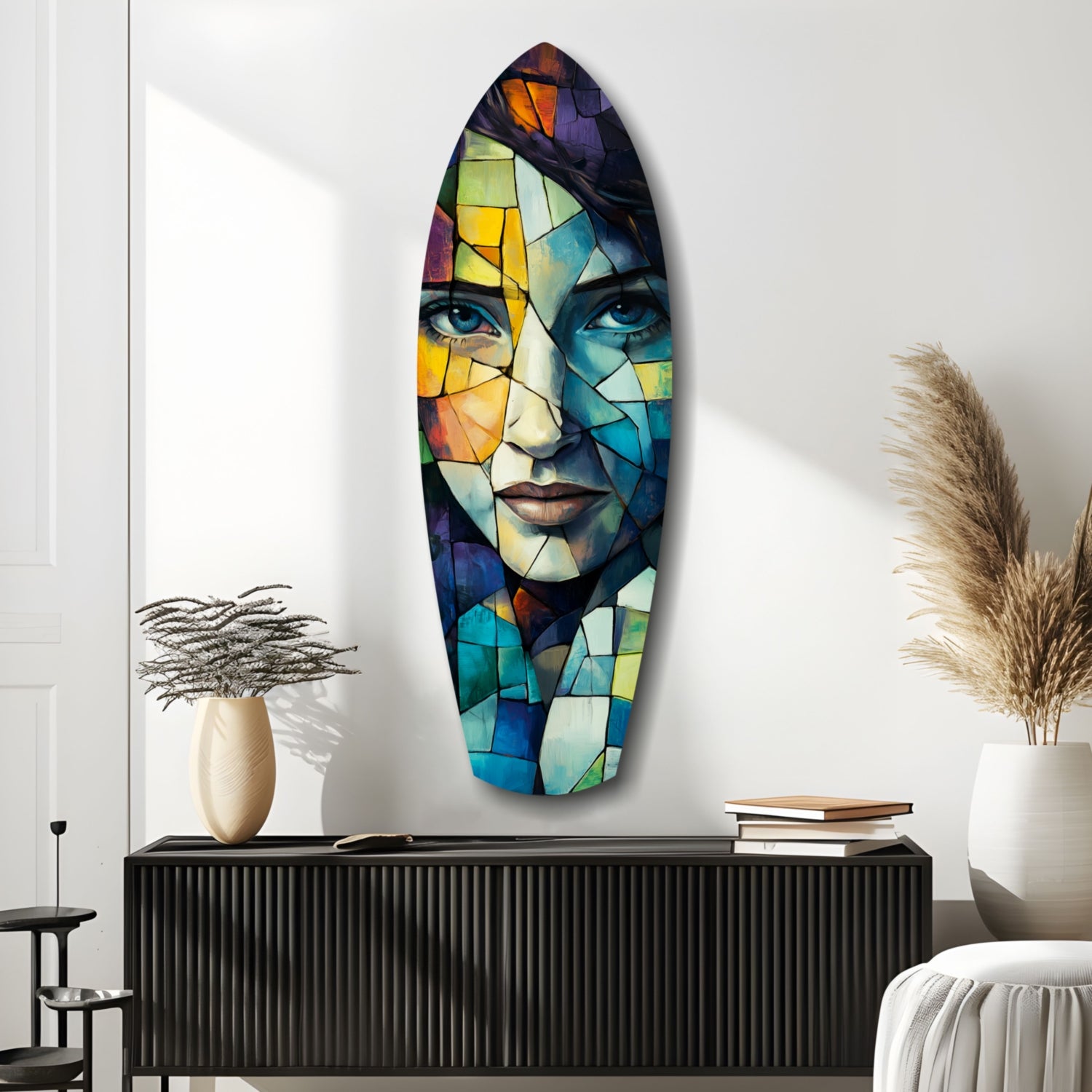 Fragmented Beauty Glass Wall Art.